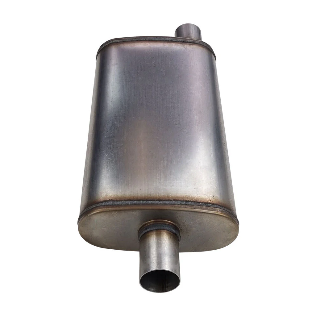 10" x 4" Offset/Centre Welded (F) Configurations Mufflers | Stainless 409 | Select Your Size Length and Internal Options - Image 3